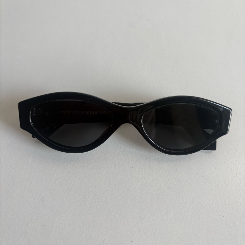 Unisex Off-White Black Cat-Eye Sunglasses